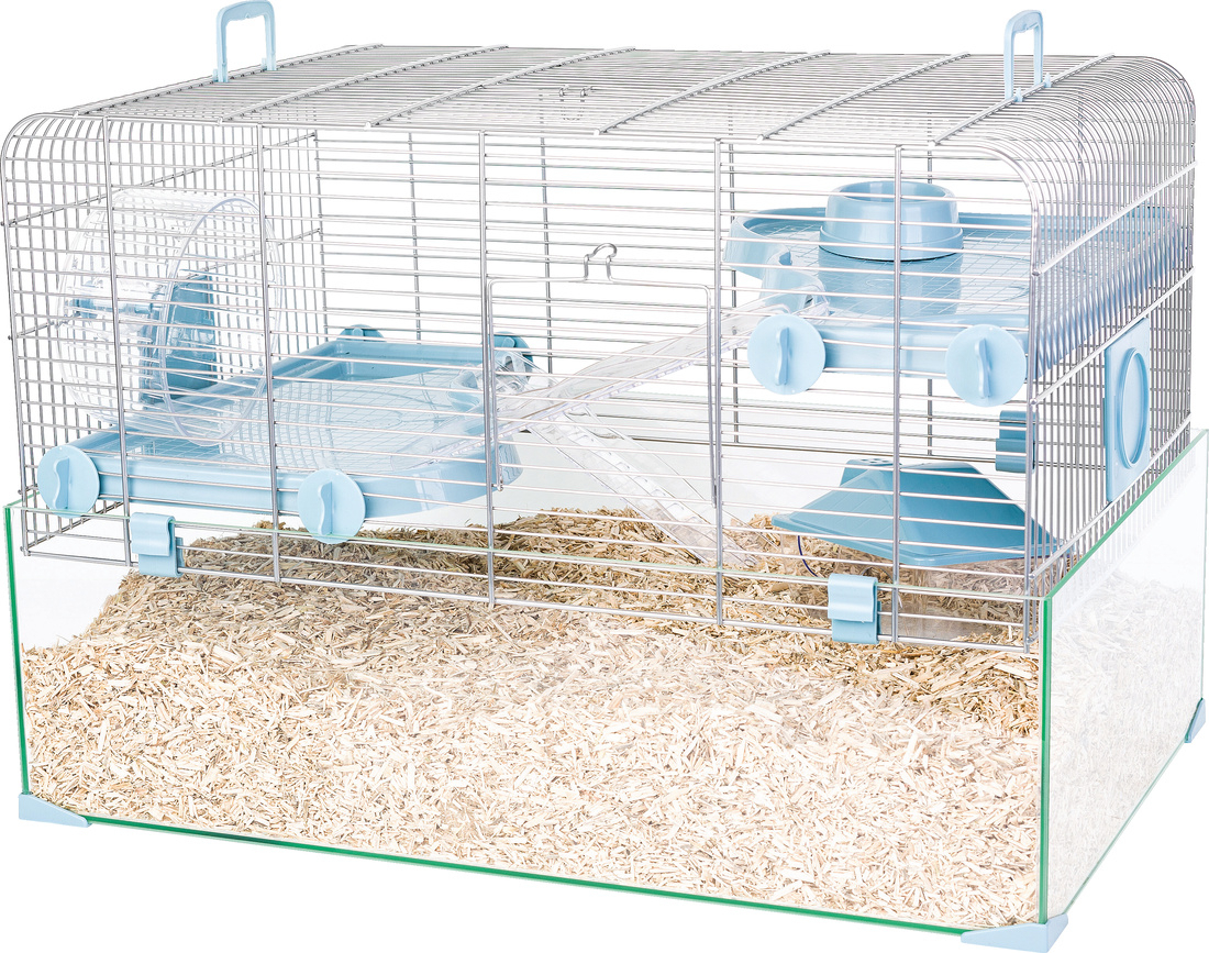 Cage pour petit rongeur - 50 à 80 cm - Zolux Panas couleur bleu