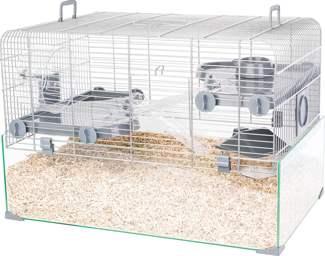 Cage pour petit rongeur - 50 à 80 cm - Zolux Panas couleur gris