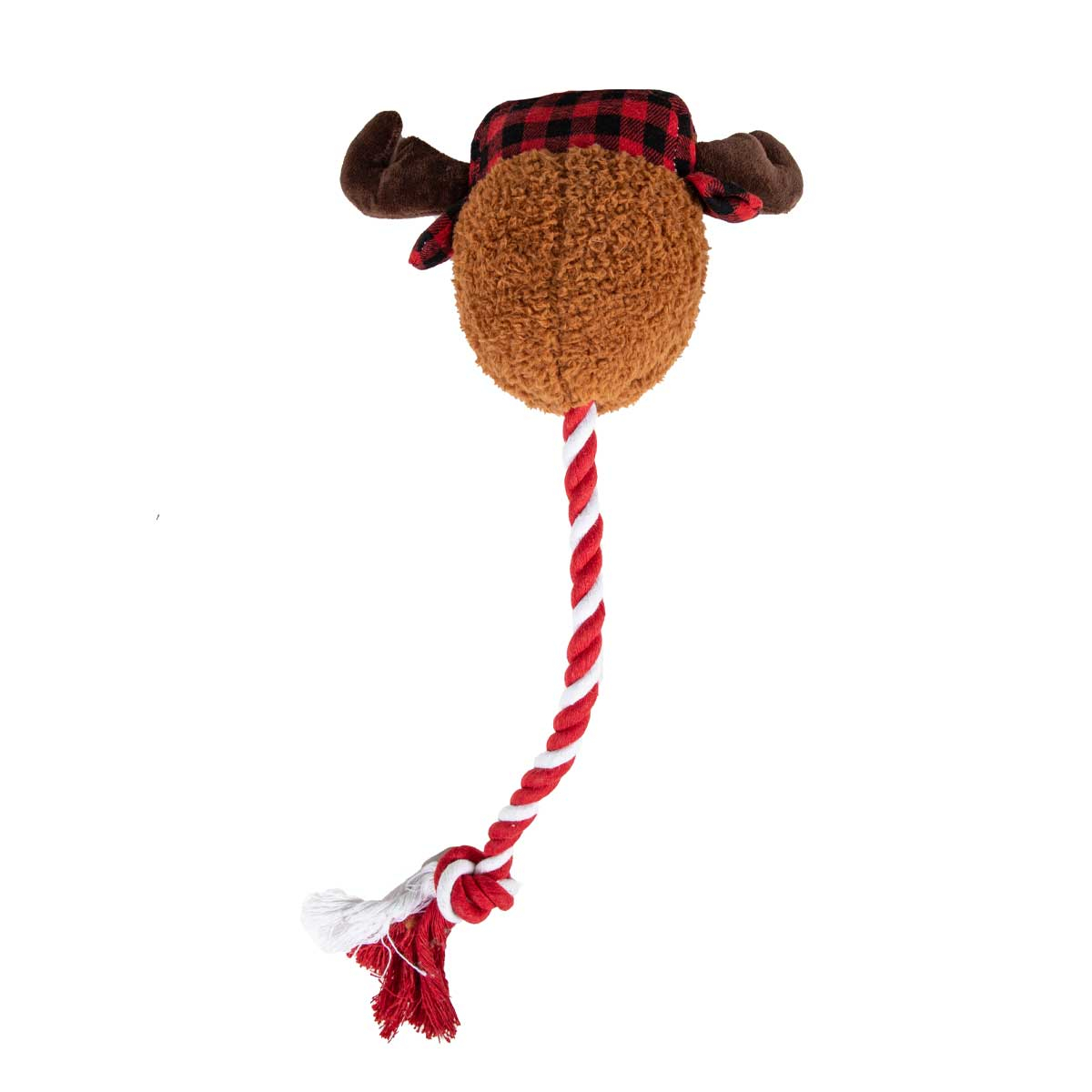 Zolia Giocattolo sonoro natalizio con renna per cani con corda