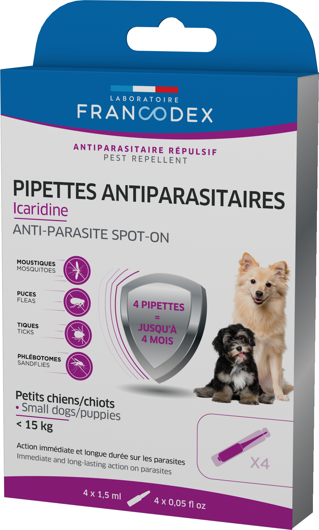 Francodex Pipettes Antiparasitaires Chiens