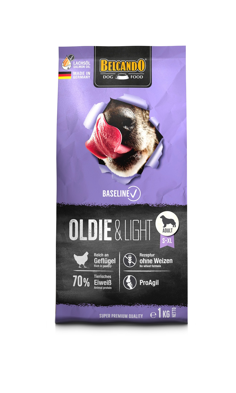 Belcando Oldie & Light mit Geflügel für ältere oder weniger aktive Hunde