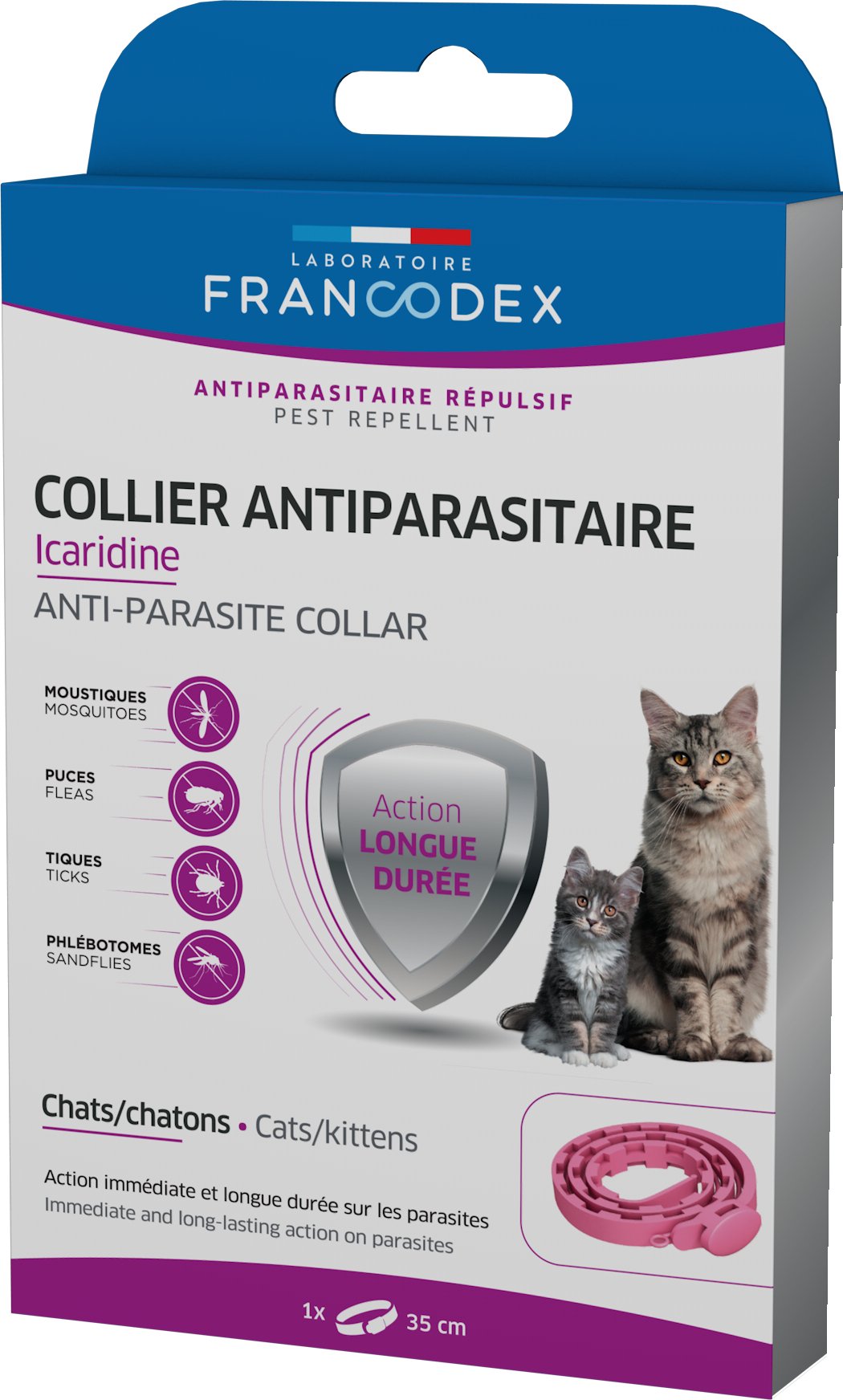Francodex Antiparasitäres Icaridin Katzenhalsband