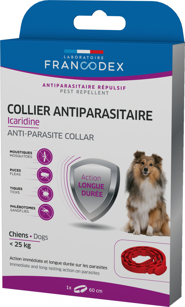 Francodex Collier Chien Icaridine anti-parasitaires 