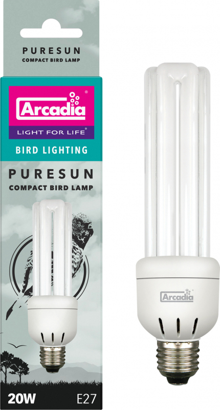 Éclairage pour oiseaux Arcadia PureSun Compact Bulb 2.4% 20W