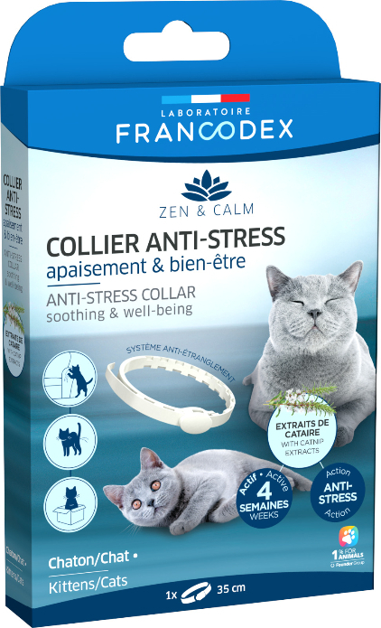 FRANCODEX Anti-Stress-Halsband für Katzen und Kätzchen