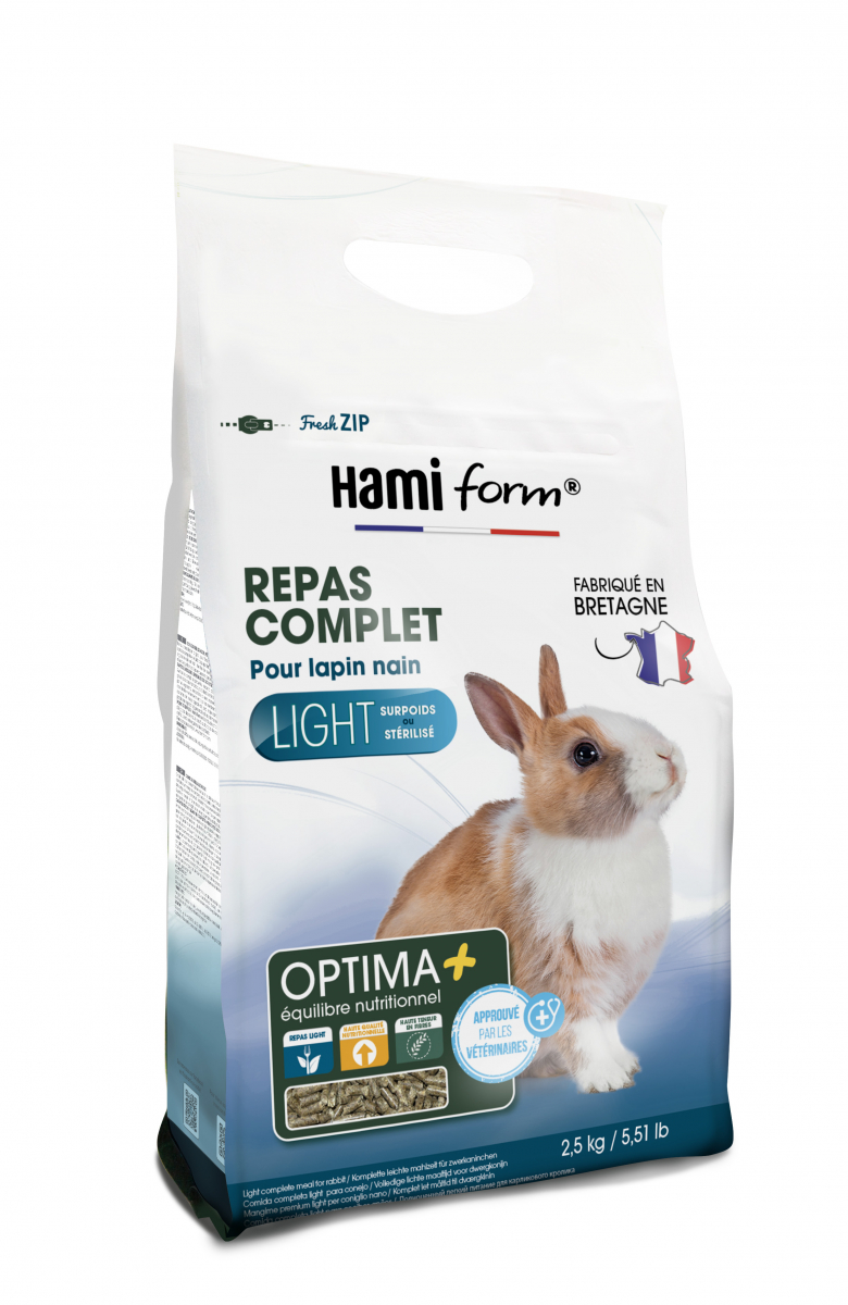 Hamiform Optima + repas complet lapin nain light