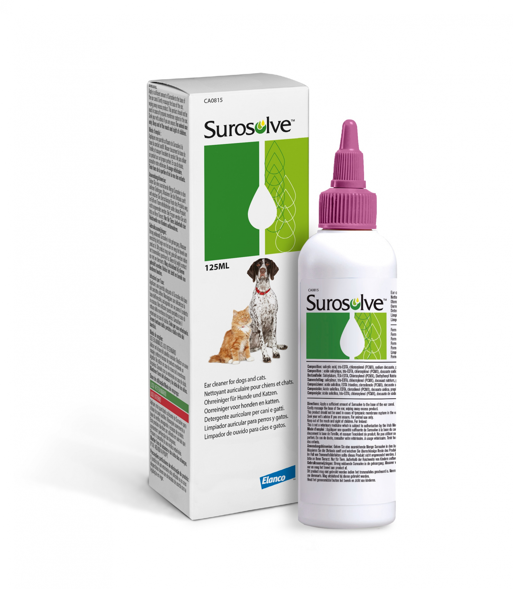 Suroslove Detergente auricolare per cani e gatti