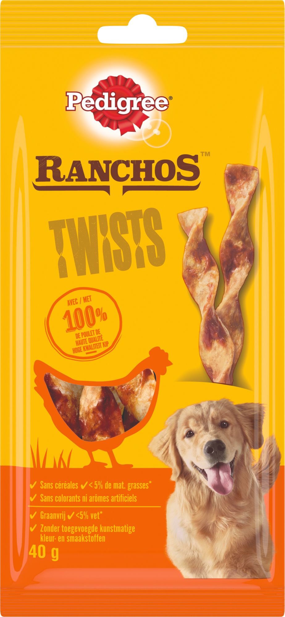 Pedigree Ranchos, twist di pollo per cani