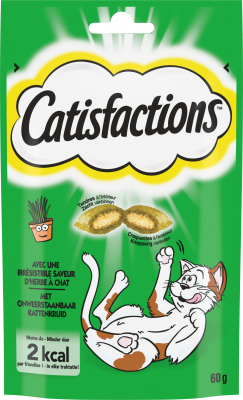 Catisfactions friandises saveur herbe à chat pour chat