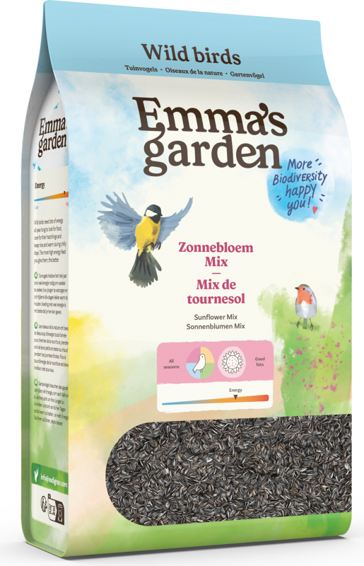 Mix Graines de tournesol striées et noires Emma's Garden