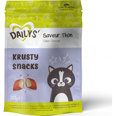 Dailys Krusty Snacks de Pollo y Menta para gatos