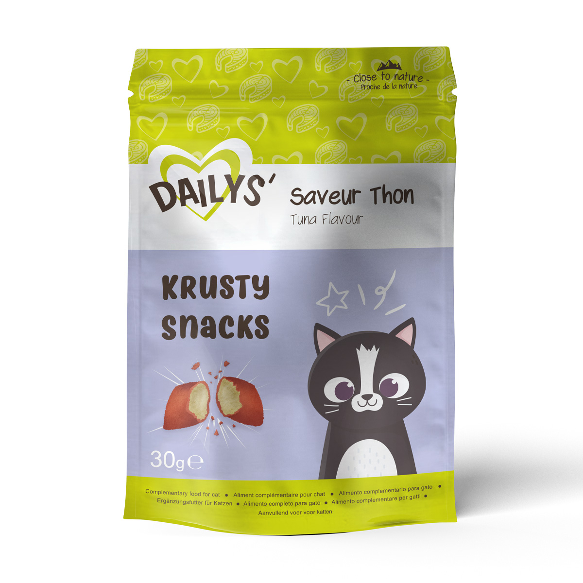 Dailys Krusty Snacks Friandises saveur Thon pour chat