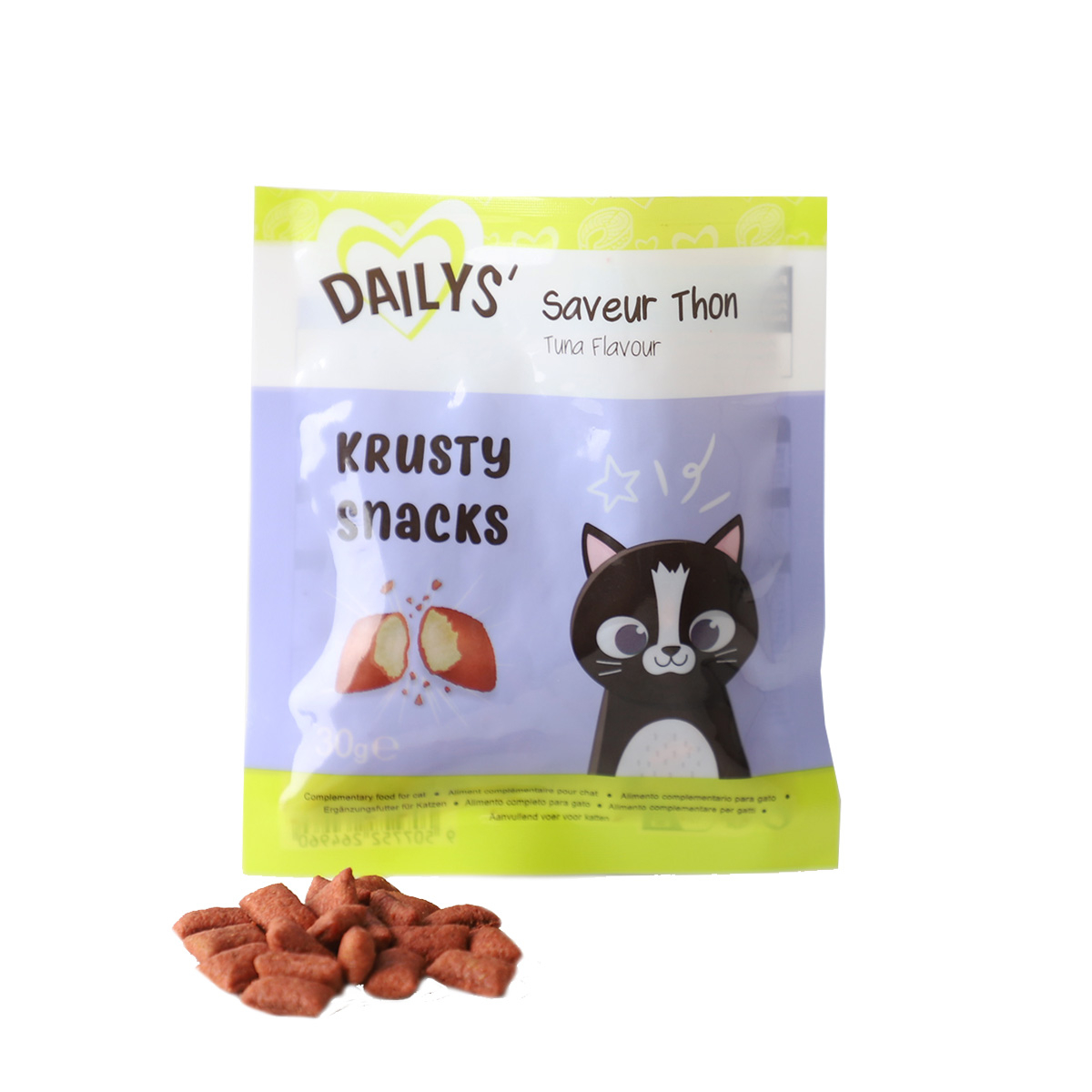 Dailys Krusty Snacks Leckerlis mit Thunfischgeschmack für Katzen