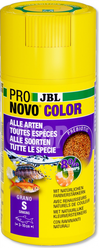JBL Pronovo Color Grano S cibo colorato speciale per piccoli pesci d'acquario