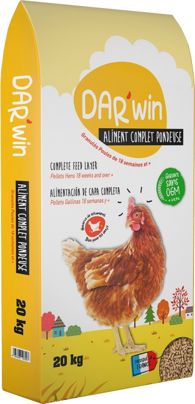 DAR'WIN Granulés pour poules pondeuses sans OGM