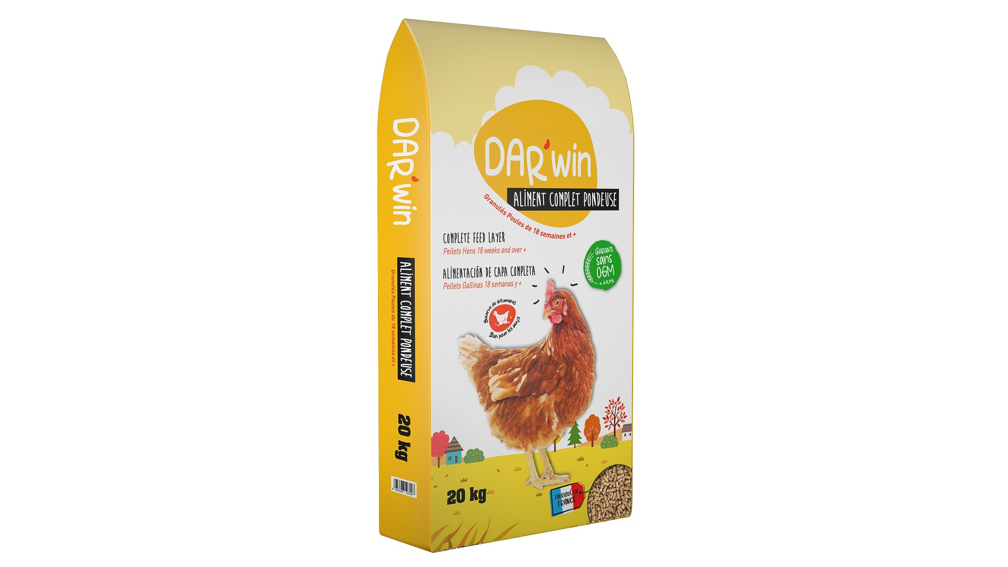 DAR'WIN Alimento completo para gallinas sin OGM