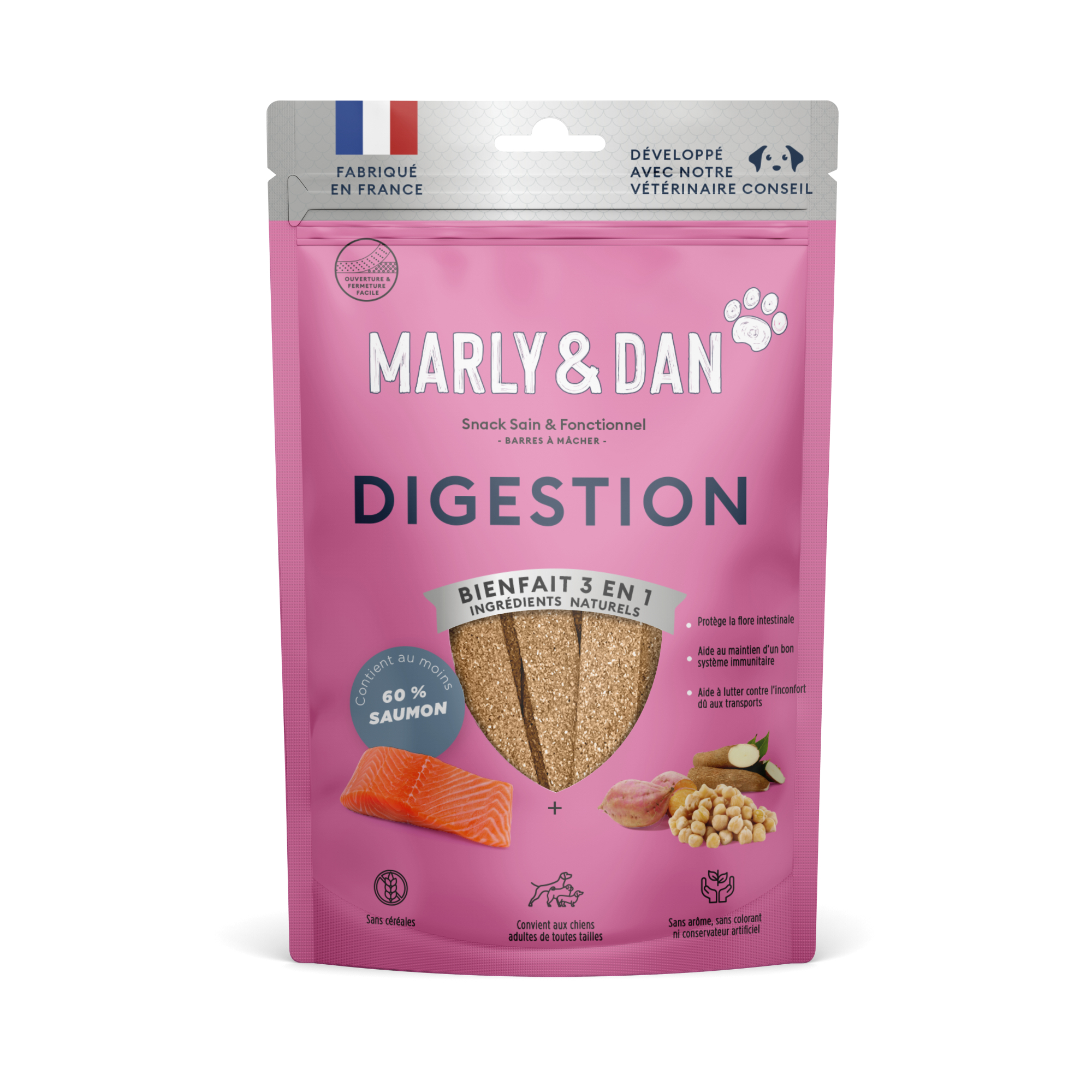 Marly & Dan Digestion Salmón Snacks para perros