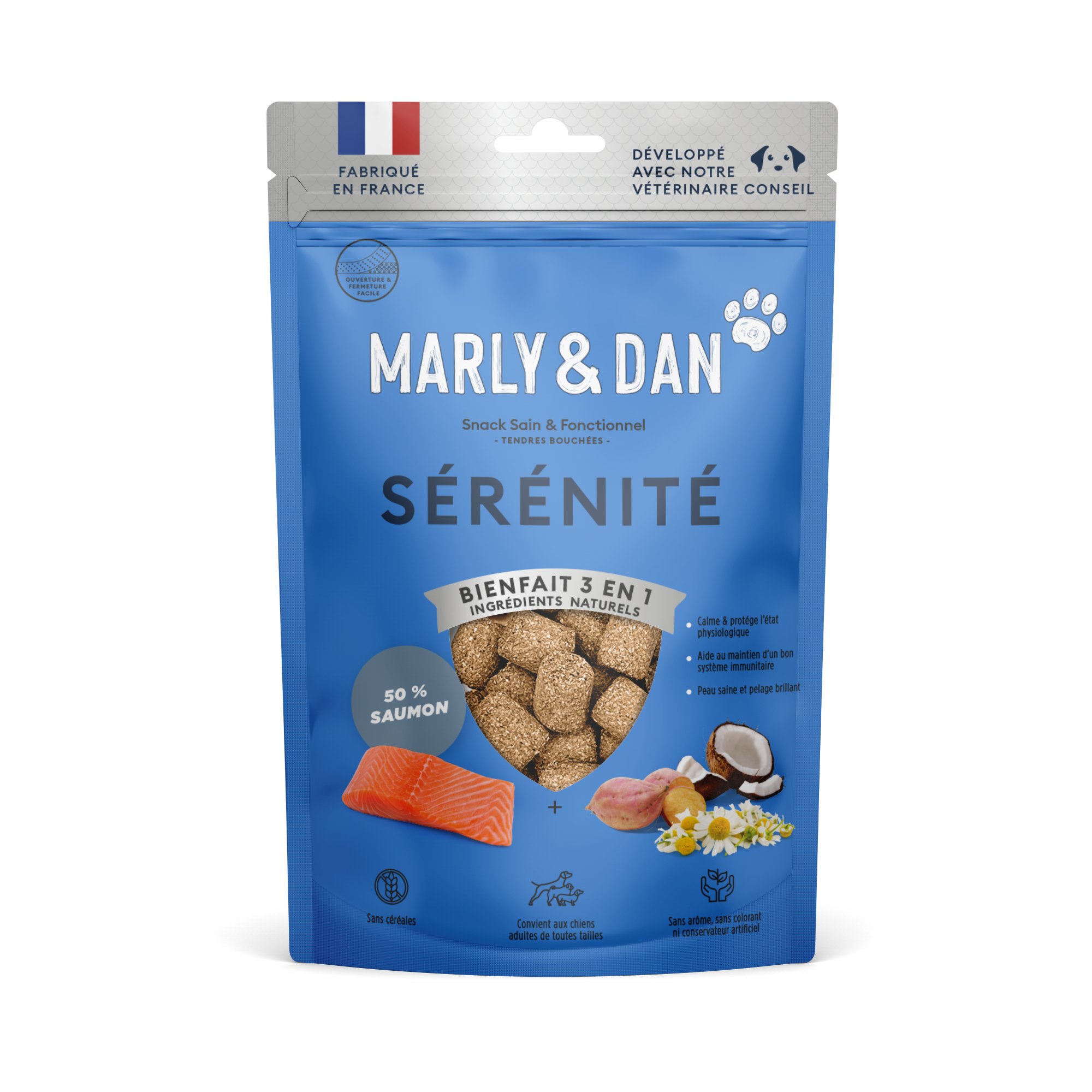 Marly & Dan Sérénité de Salmón Tiernos snacks para perros
