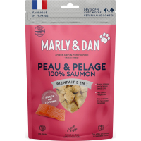 Marly & Dan Friandise Lyophilisée "100% Saumon Peau et Pelage" pour pour chien