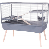Jaula para conejos y roedores grandes - Alt 92 cm a Alt 114 cm - Zolux NEOLIFE gris