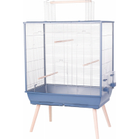 Cage pour perruches et grandes perruches - H130 cm à H152 cm - Zolux NEOLIFE bleue