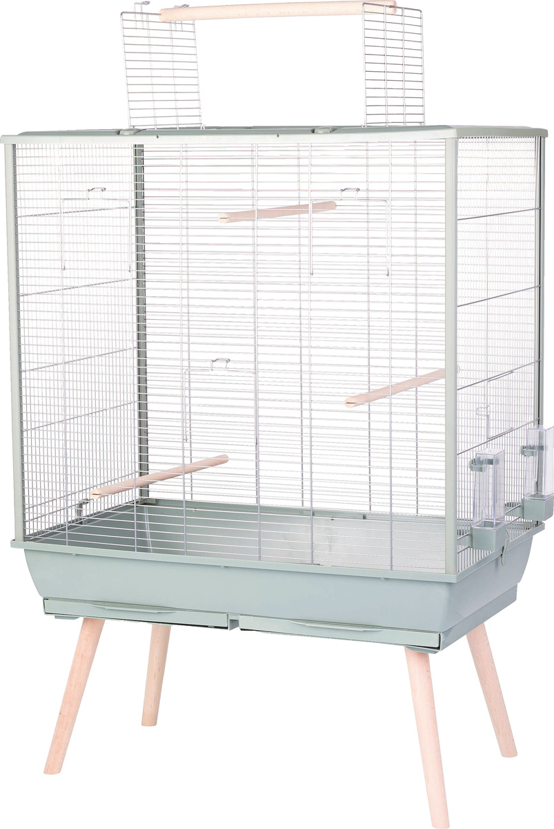 Cage pour perruches et grandes perruches - H130 cm à H152 cm - Zolux NEOLIFE verte