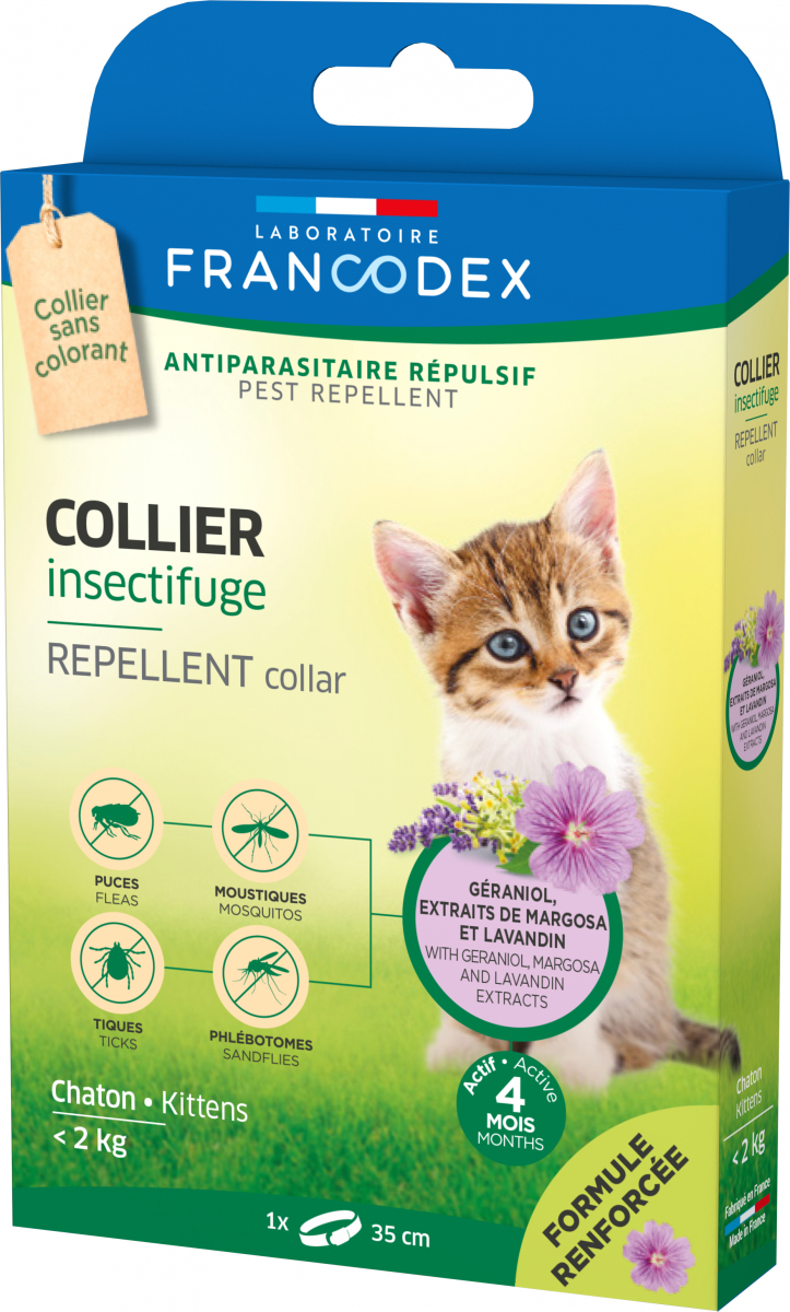 Francodex Colliers Insectifuges pour Chat et chaton