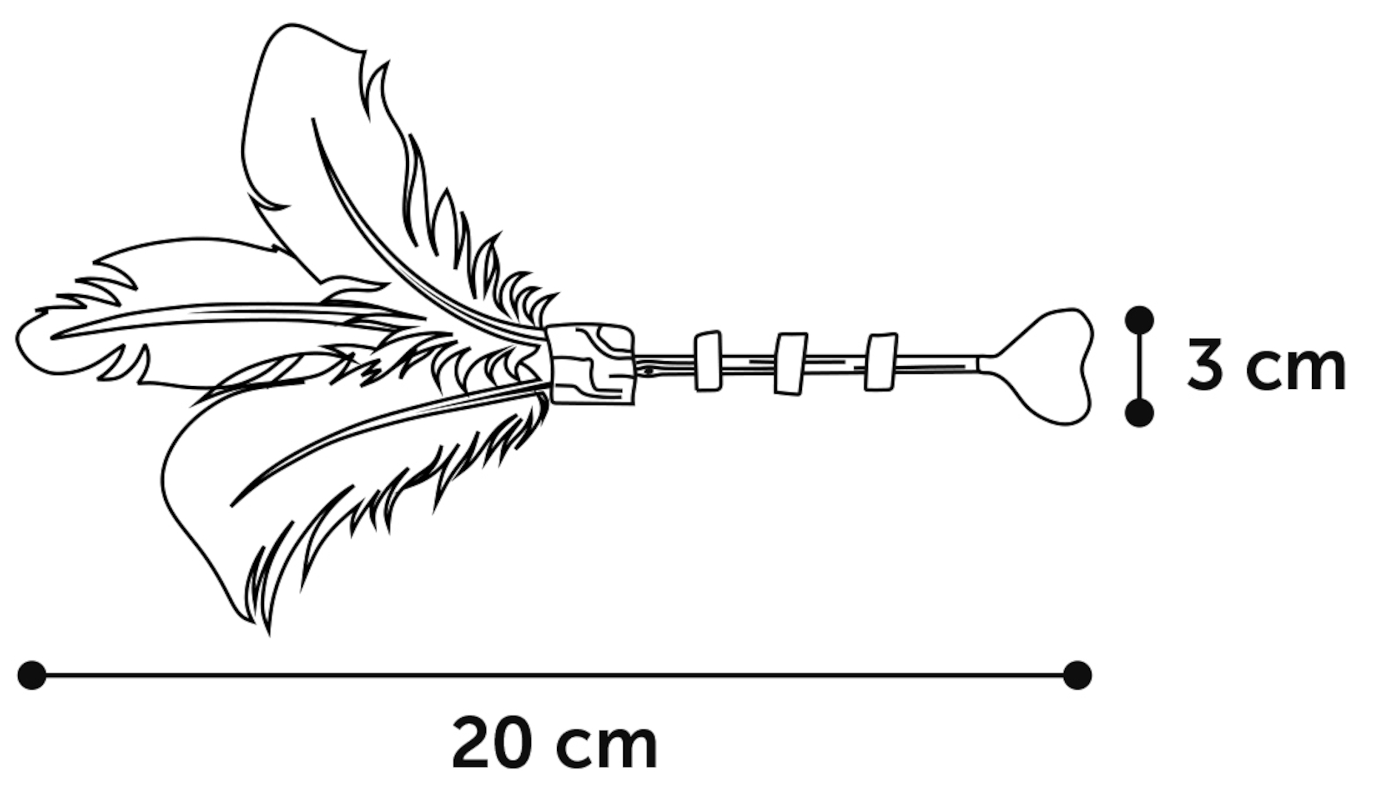 Jouet balais en bois de matatabi avec plume Flamingo pour chat