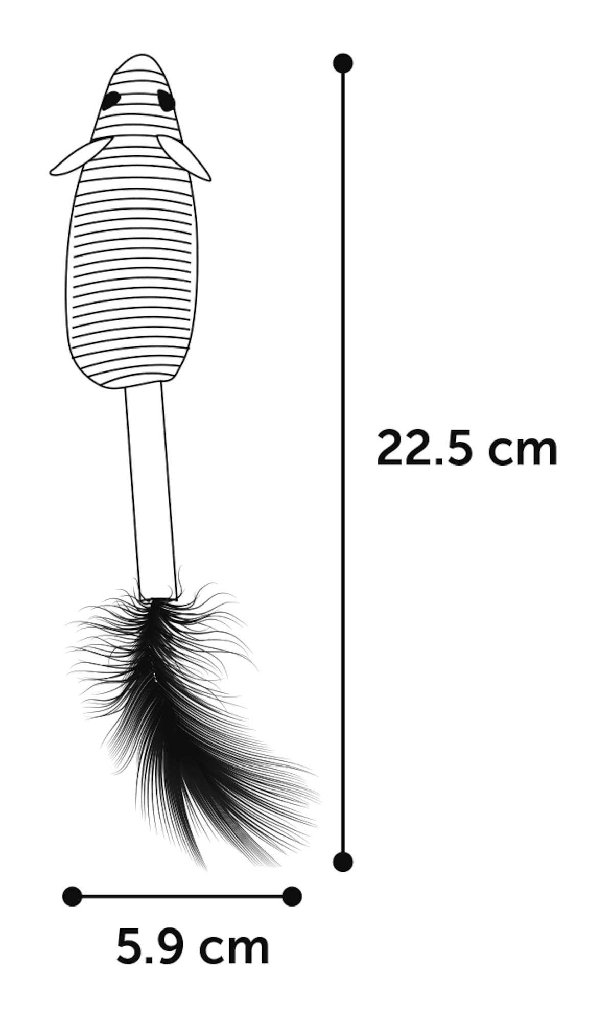 Sisal-Mausspielzeug mit Matatabi-Stab Flamingo für Katze