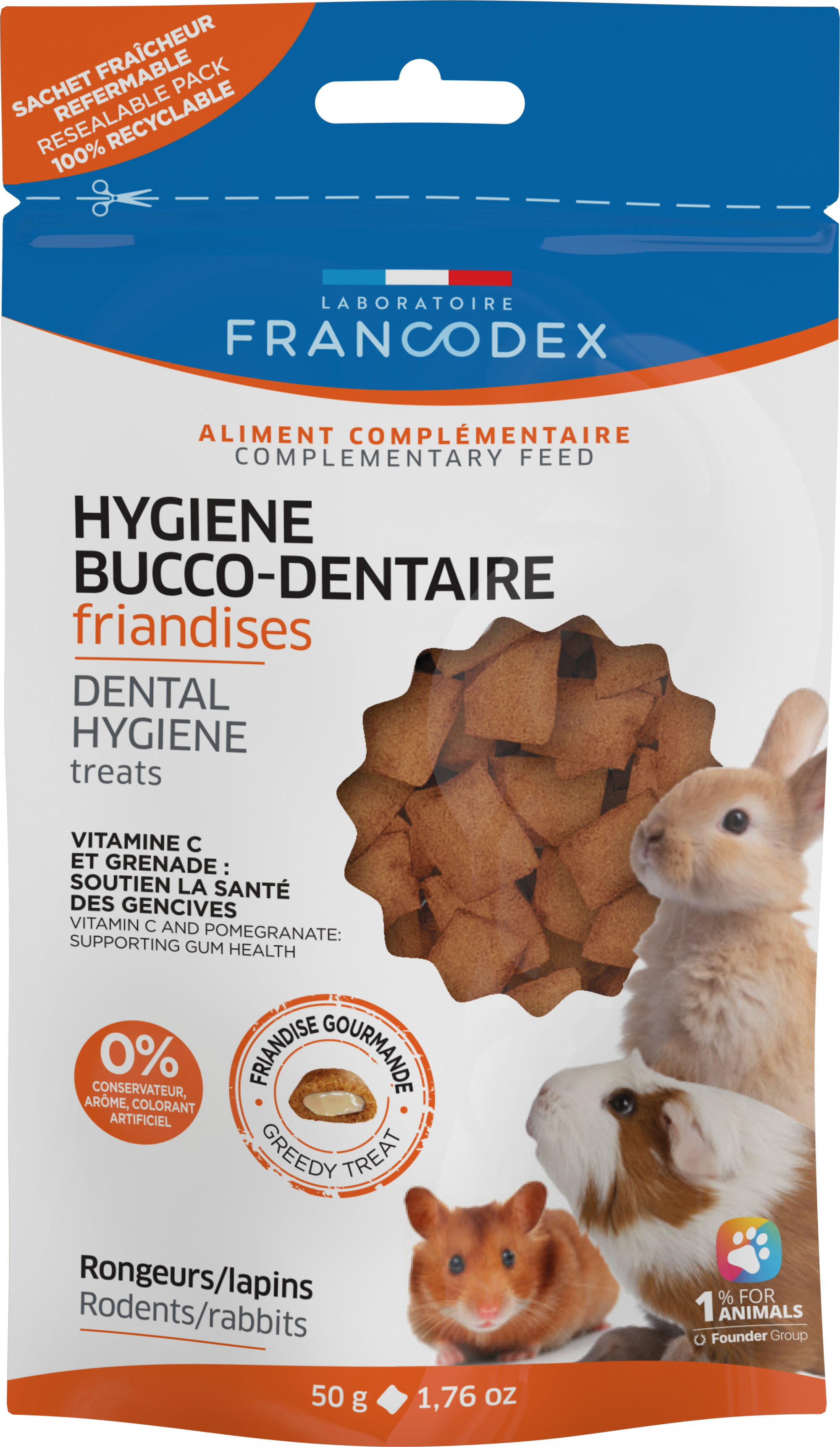 Francodex Mundhygiene-Leckerlis für Nagetiere und Kaninchen