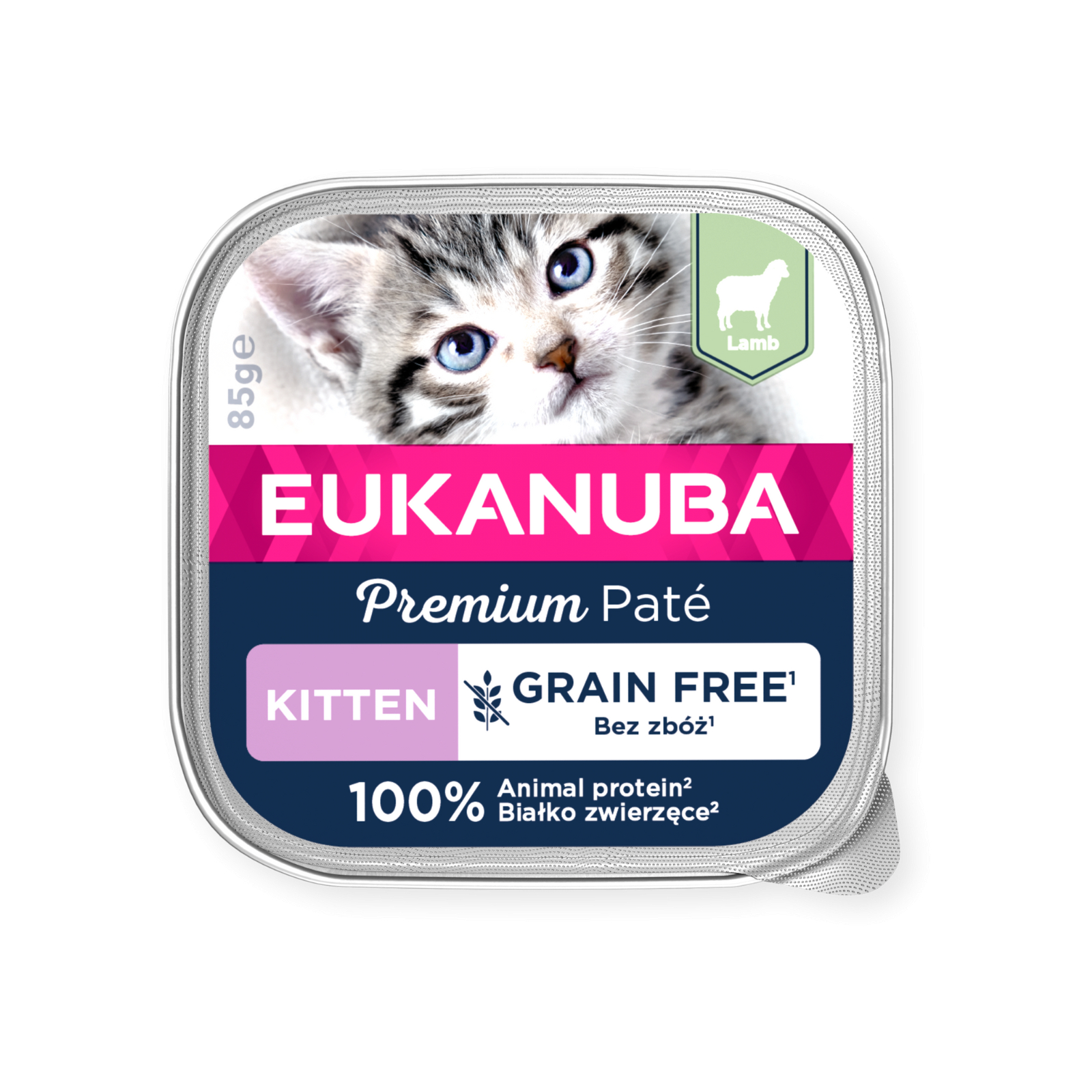 Eukanuba Kitten Cordero sin cereales Comida húmeda para gatitos