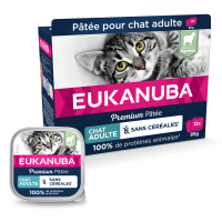 Eukanuba Premium Cordero Comida húmeda sin cereales para gatos adultos