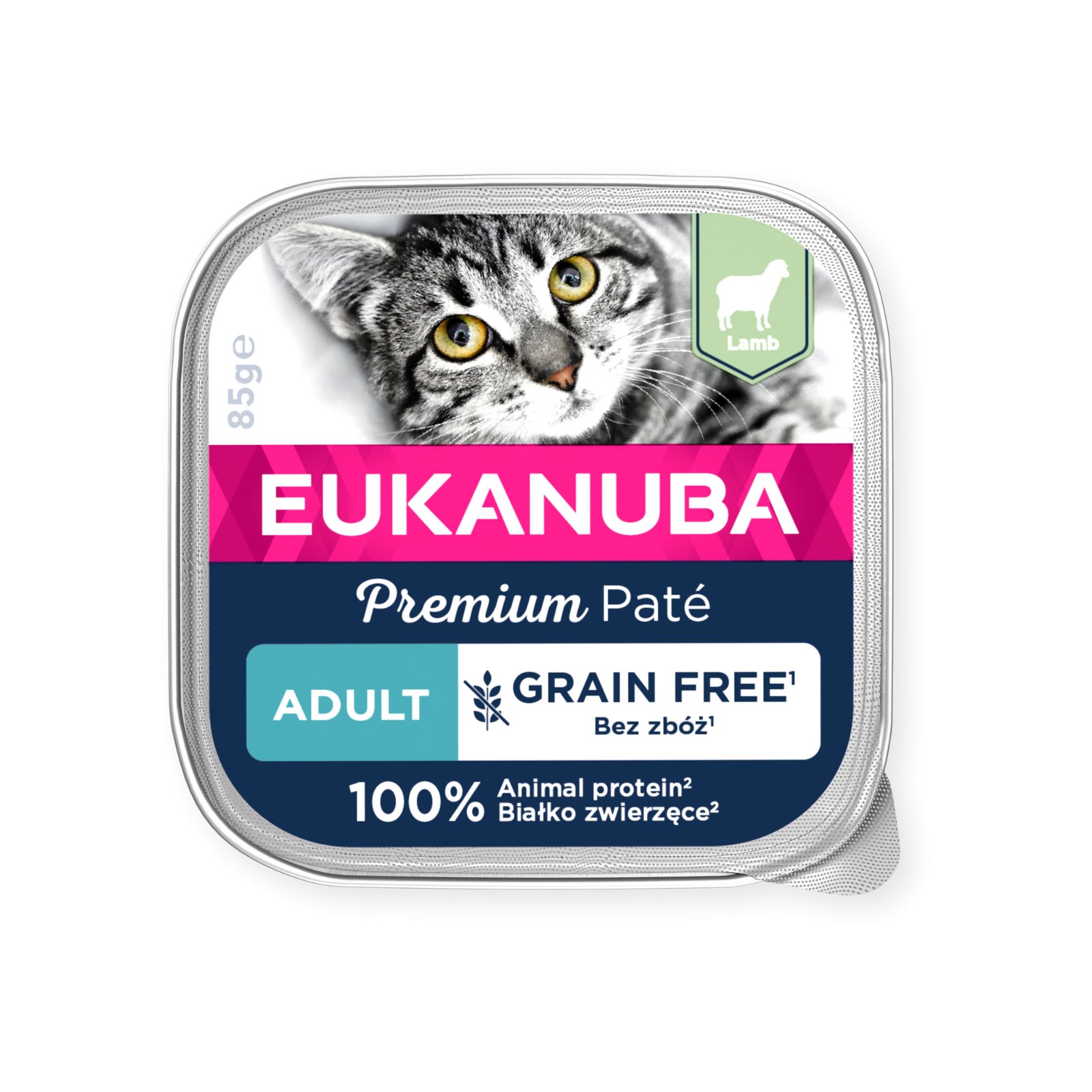 Eukanuba Premium Cordero Comida húmeda sin cereales para gatos