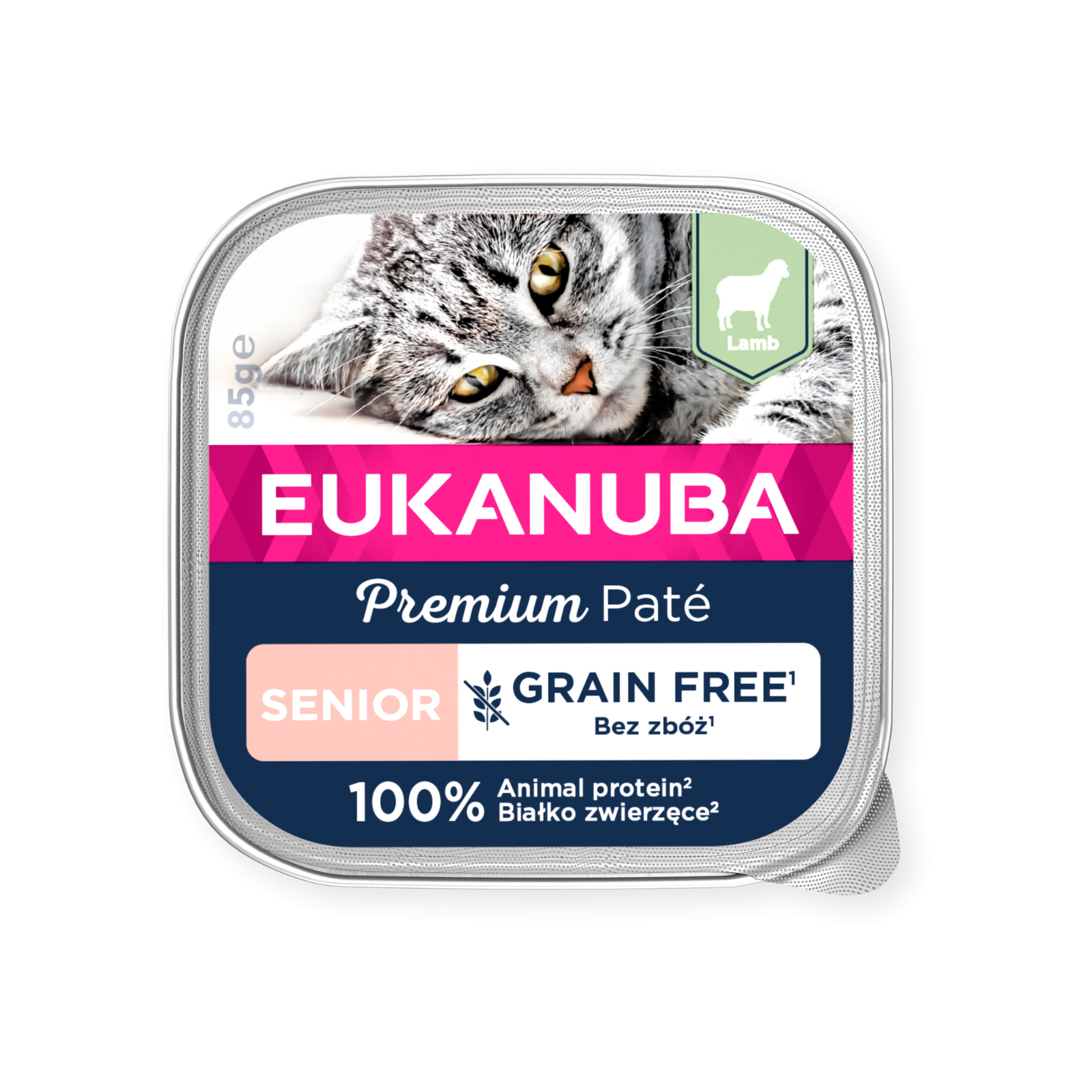 Eukanuba Senior getreidefreies Nassfutter reich an Lamm für ältere Katzen