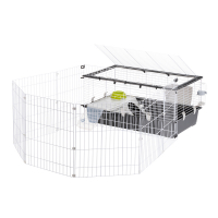 Käfig mit Gehege für Kaninchen und Meerschweinchen – H56 cm – Parkhome