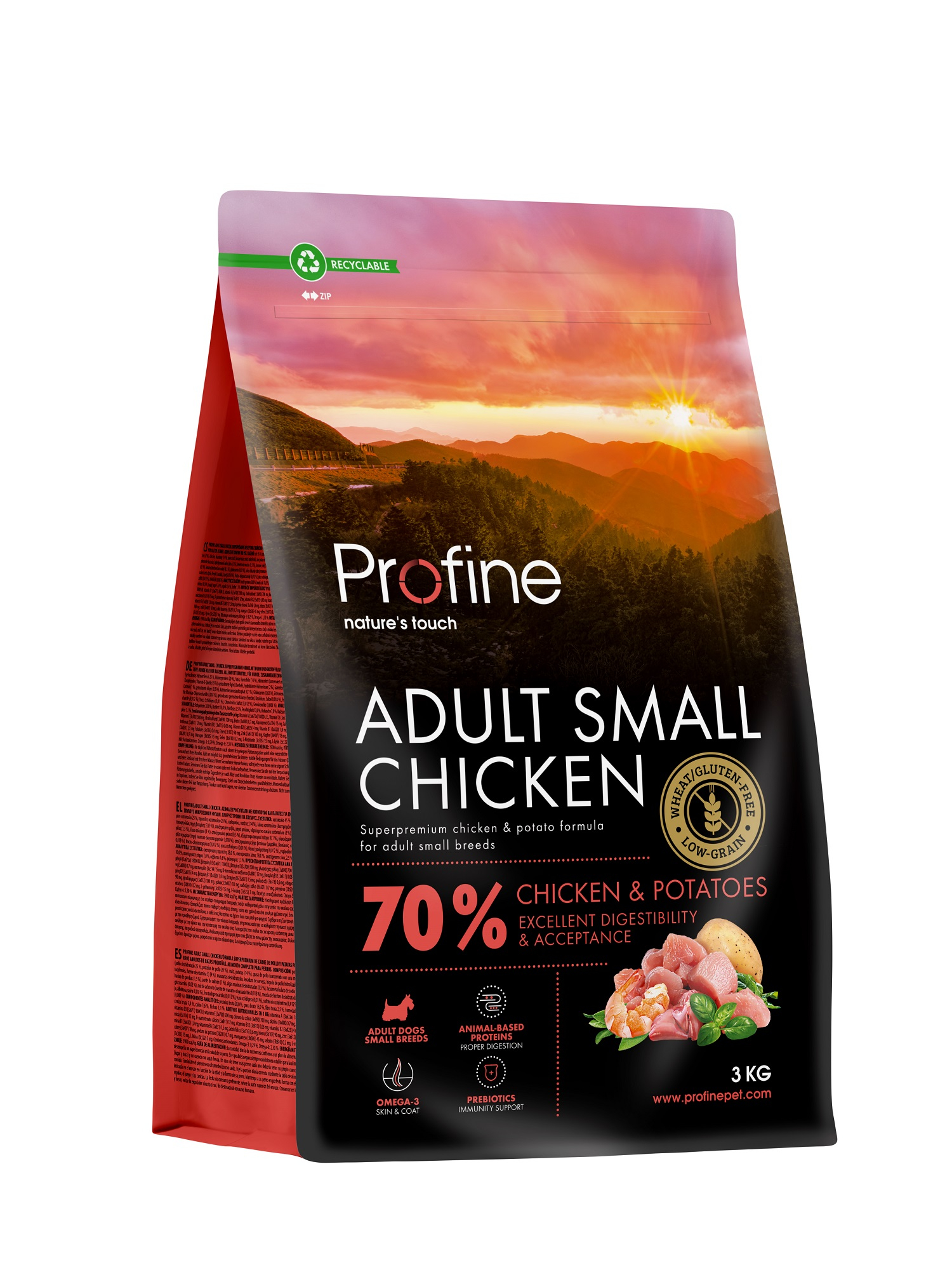 Profine Adult Small Breed Huhn und Kartoffeln für ausgewachsene Hunde kleiner Rassen