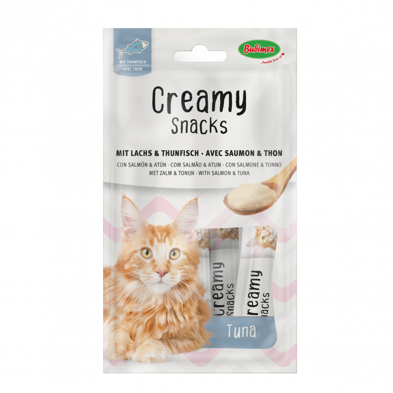 BUBIMEX Creamy Snacks Friandise à lécher pour chat - 2 saveurs