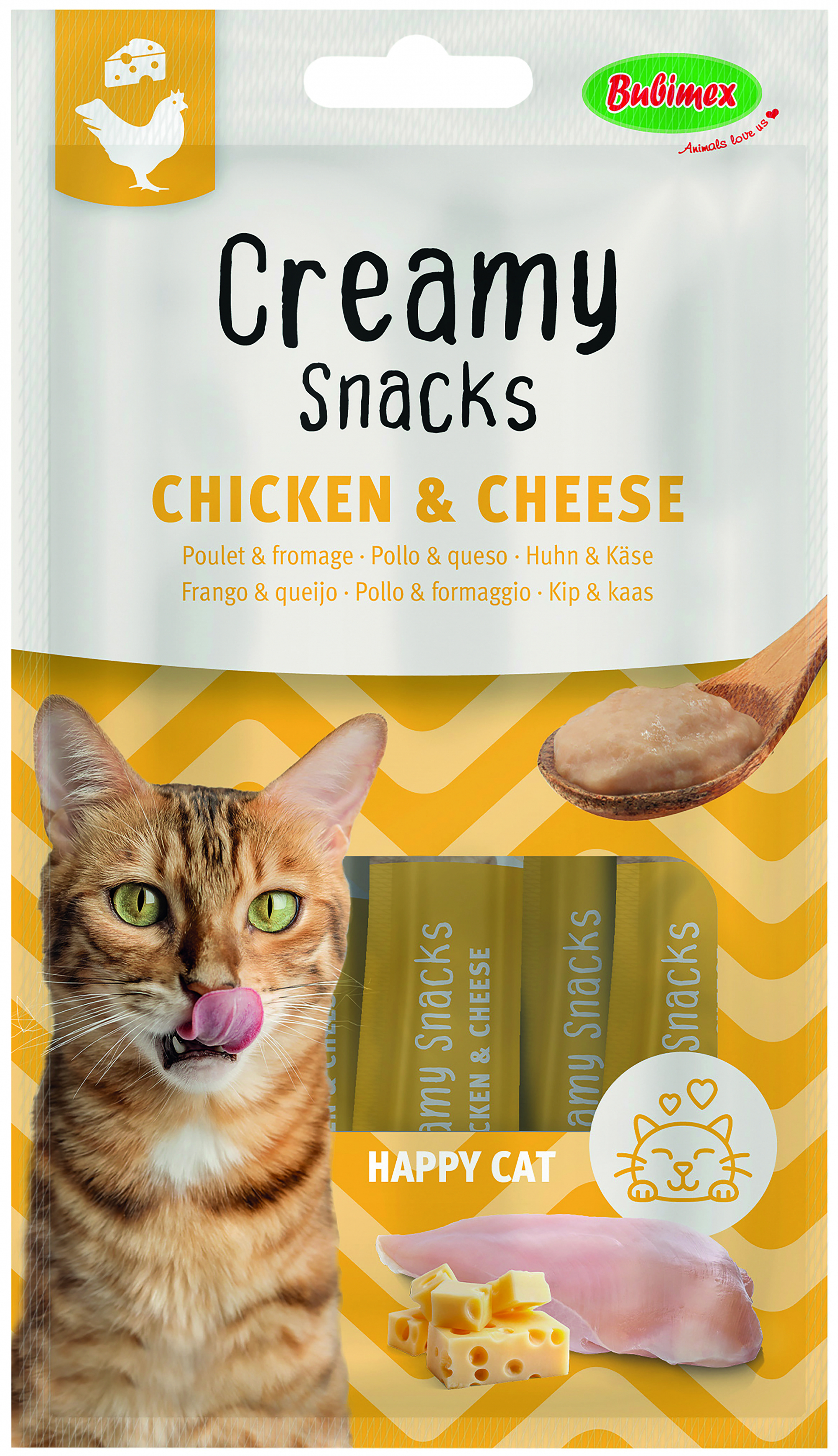 BUBIMEX Creamy Snacks Petisco para lamber para gato - 5 sabores