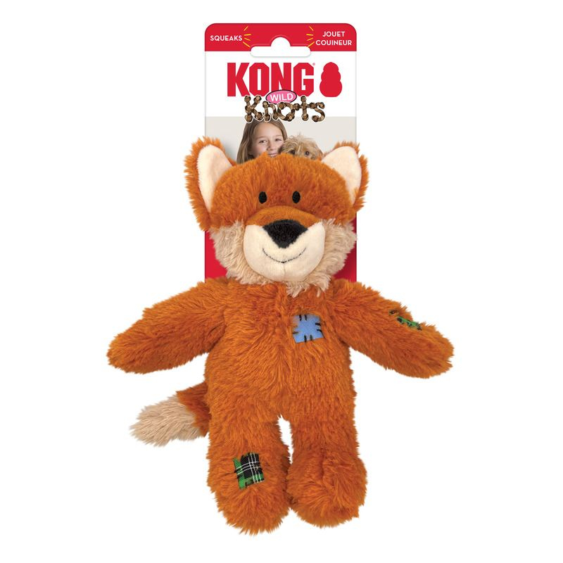 KONG Wild Knots Fox, zorro de peluche para perros