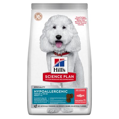 Hill's Science Plan Hypoallergenic au Saumon pour chien adulte de taille moyenne