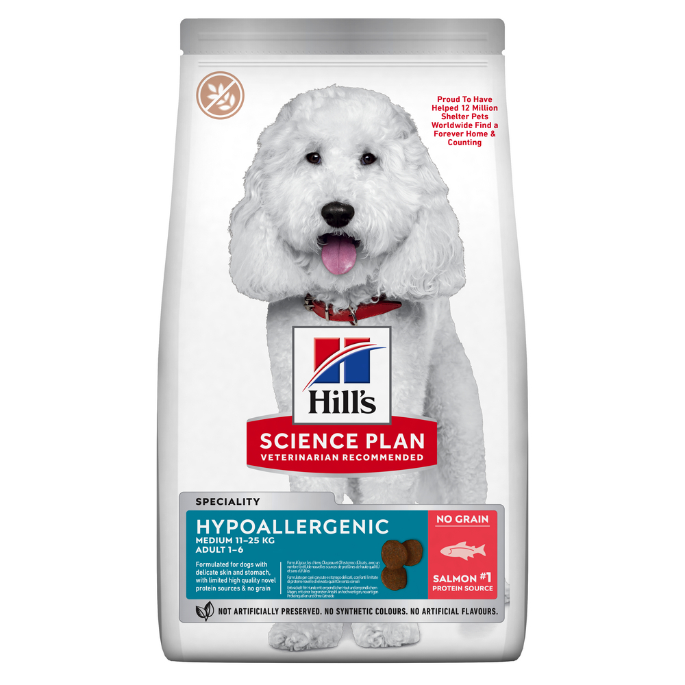 Hill's Science Plan Hypoallergenic au Saumon pour chien adulte de taille moyenne