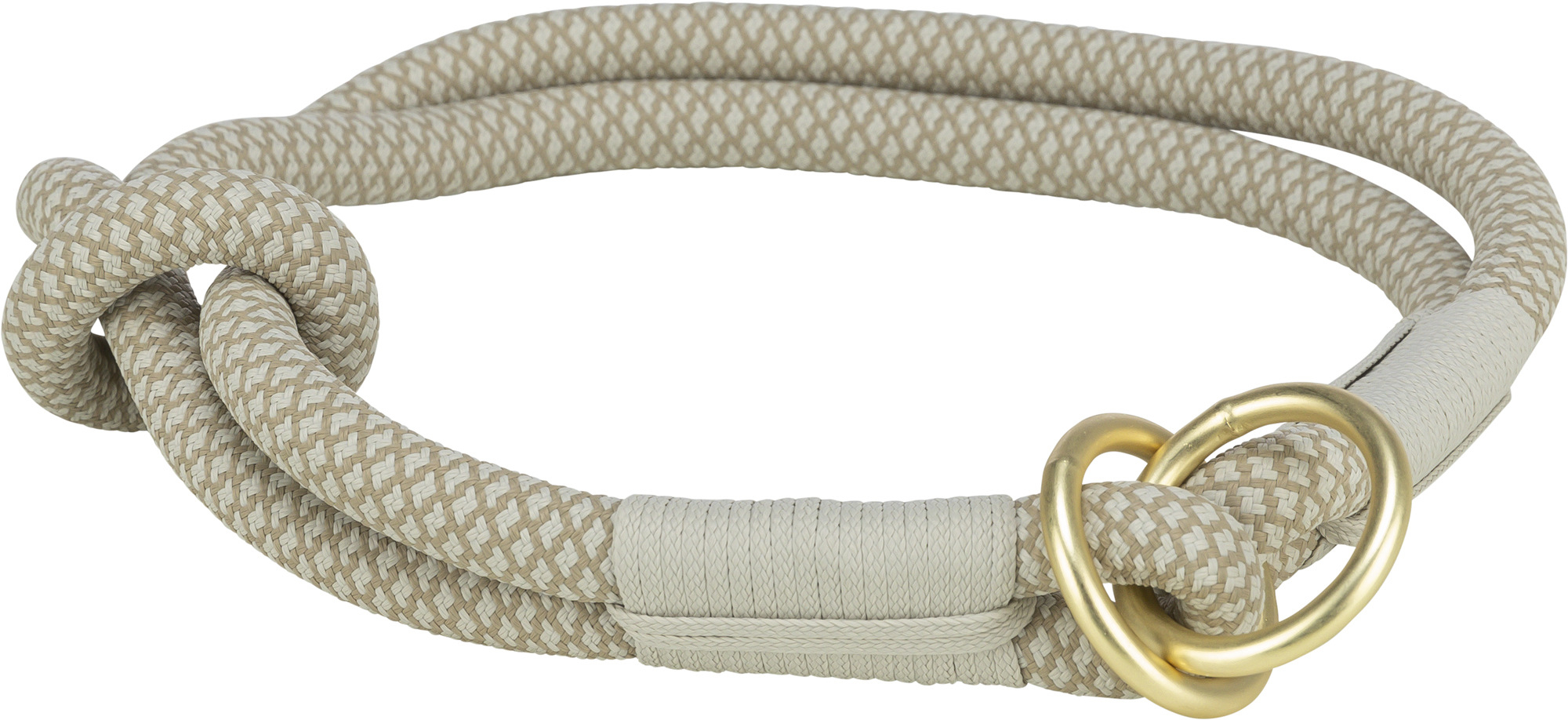 Soft Rope semi-slip halsband - Grijs/Lichtgrijs