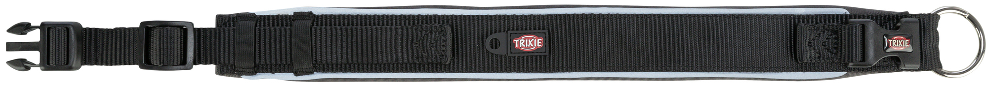 Trixie Premium halsband extra large - Zwart/Grijs Grafiet