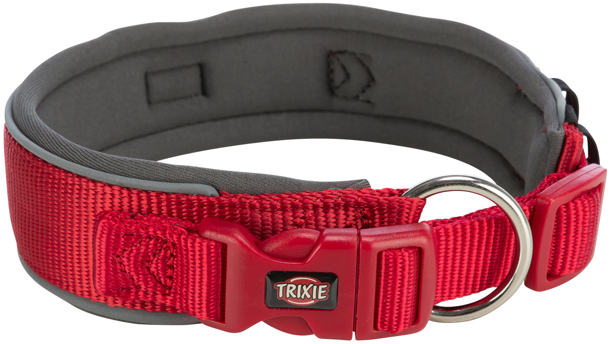 Trixie Premium Halsband extra large - Rot/Graphitgrau