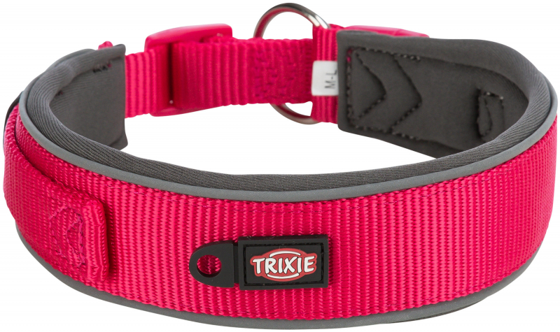 Trixie Premium coleira extra grande - Fúcsia/Grafite Cinza