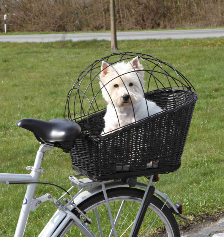 Panier vélo avec grille pour porte bagage