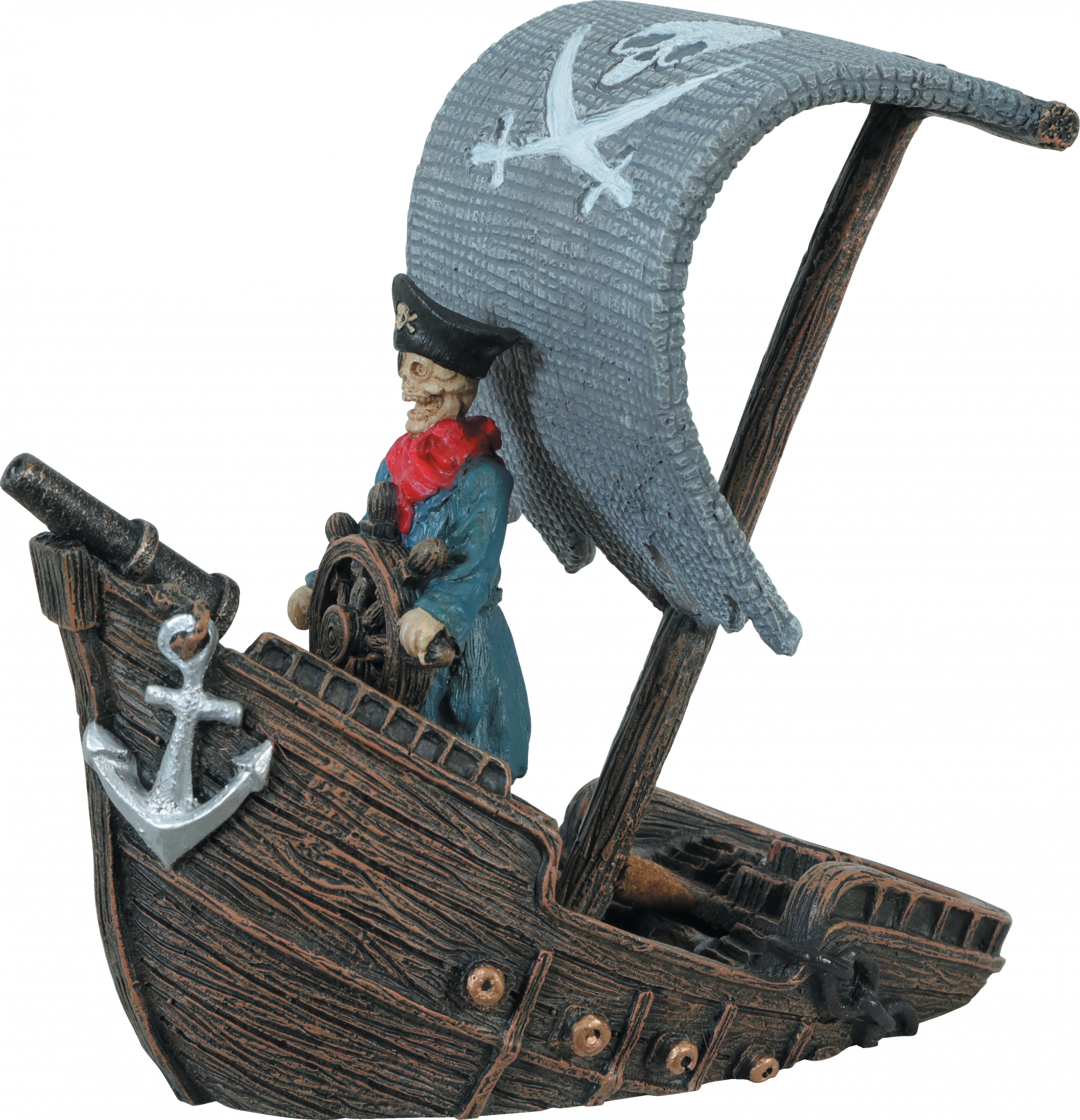 Decorazione per acquario con nave pirata