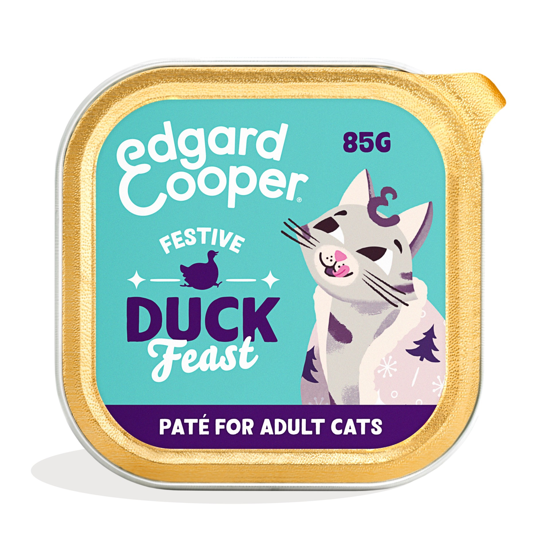 Edgard & Cooper Pâtée Naturelle Festive sans céréales au canard pour Chat adulte
