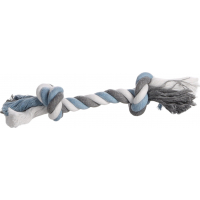 Jouet en corde 2 nœuds JIM - plusieurs tailles disponibles - Bleu/Blanc/Gris