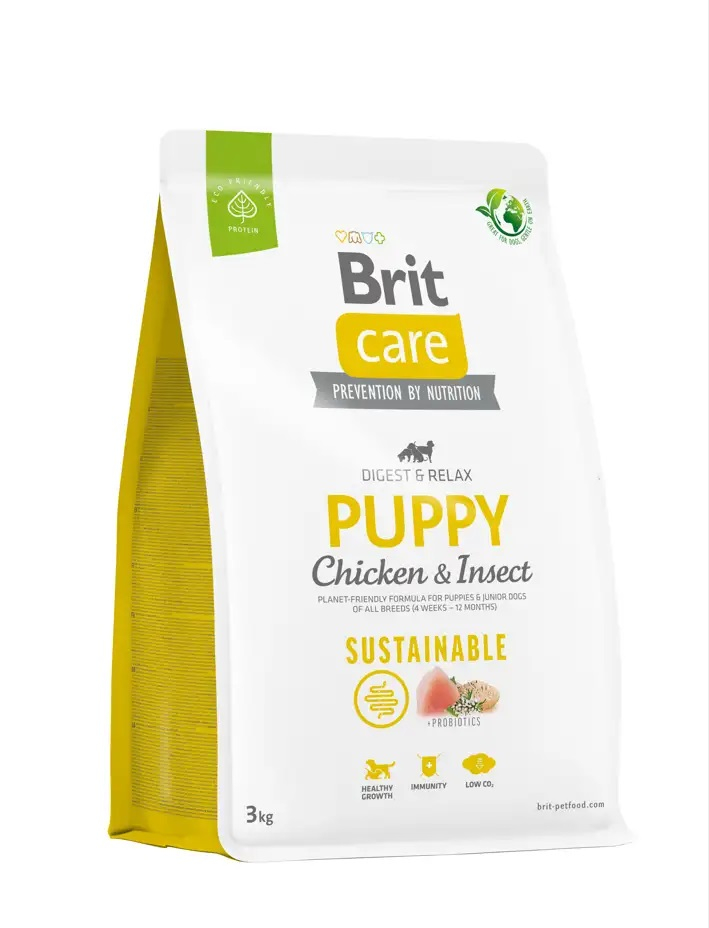 BRIT Care Sustainable Puppy com frango e insetos para cachorro